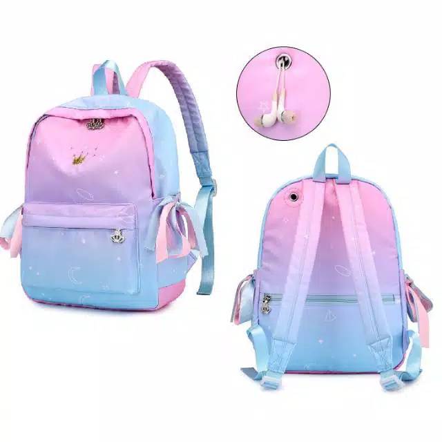 TAS RANSEL BACKPACK BAHU PUNGGUNG ANAK PEREMPUAN UNTUK SD SMP SMA KULIAH MODEL IMPORT KOREA TERBARU