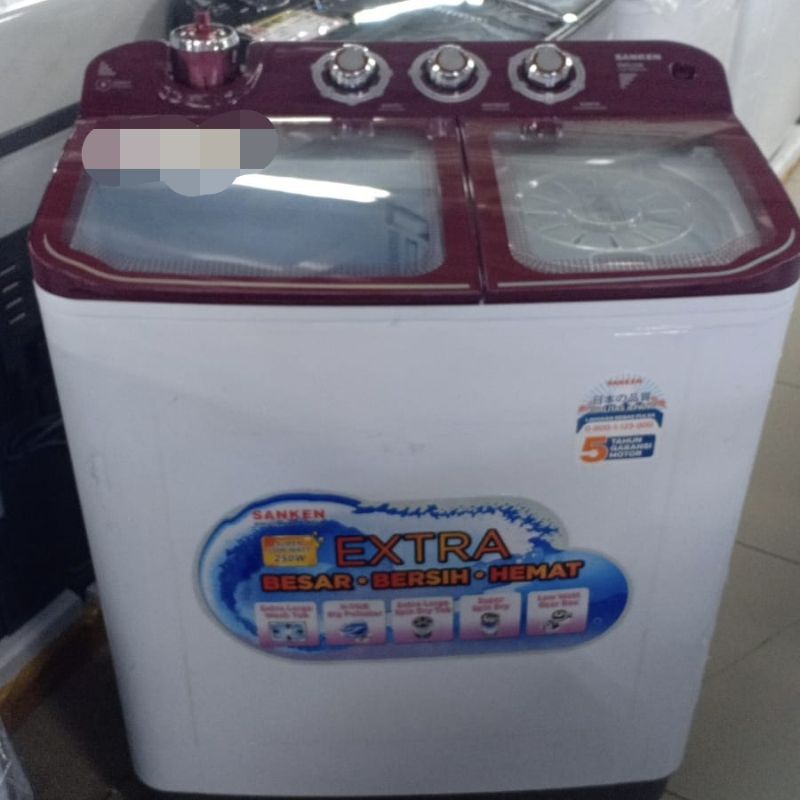 Sanken mesin cuci 2 tabung 10kg TW1155FMR