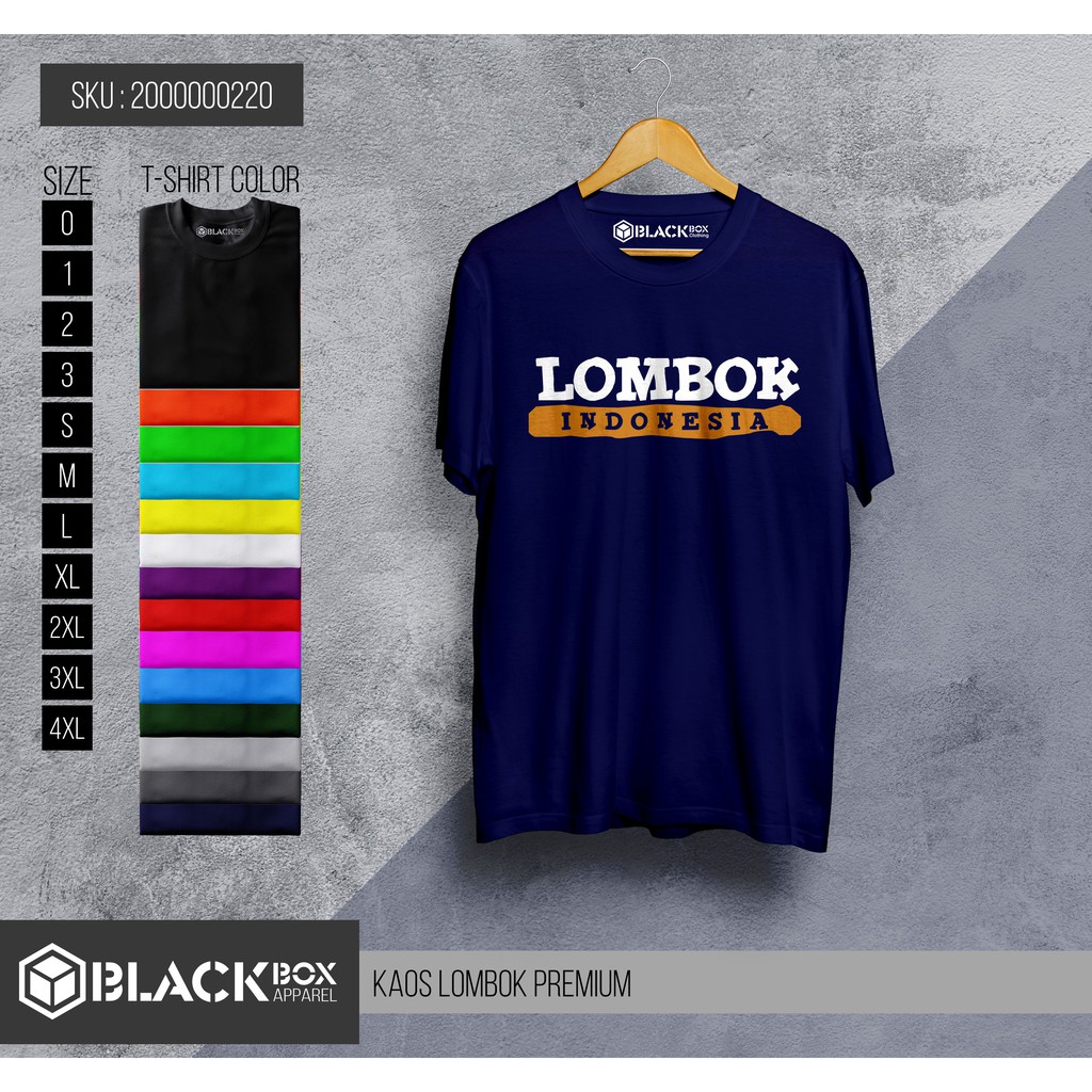 Kaos Distro Lombok - Kaos Pulau Lombok - Kaos Lombok Island Premium Quality