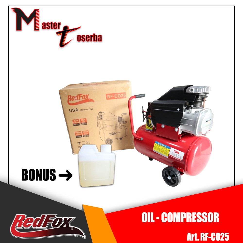 OIL COMPRESSOR KOMPRESOR UDARA ANGIN LISTRIK PORTABEL 1 HP 25 L