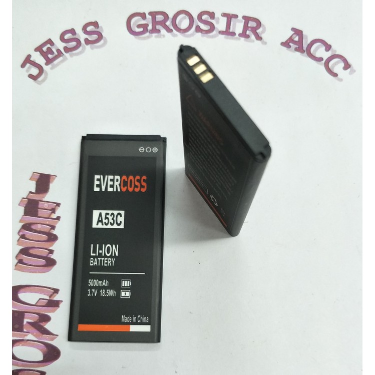 Baterai Battery Double Power Evercoss Evercross Cross A53C S35G S35D - Hitam