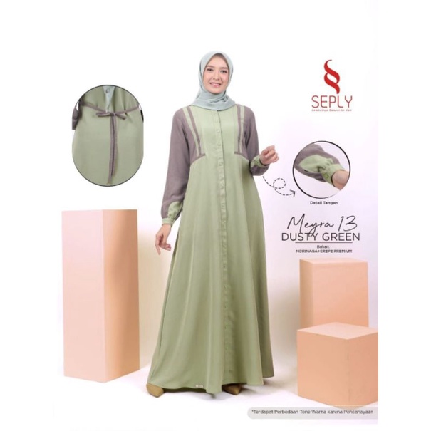 [READY] GAMIS SEPLY MEYRA 13 DUSTY GREEN DAN MEYRA 13 MOCGA MUSSE