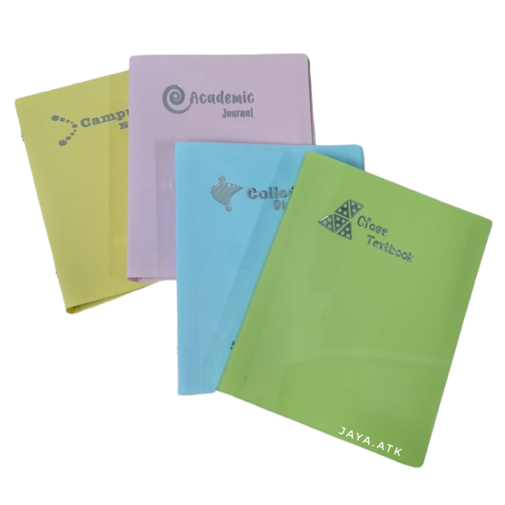 BINDER NOTE MAP RING LOOSE LEAF A5 20 RING WARNA PASTEL POLOS LUCU TEBAL