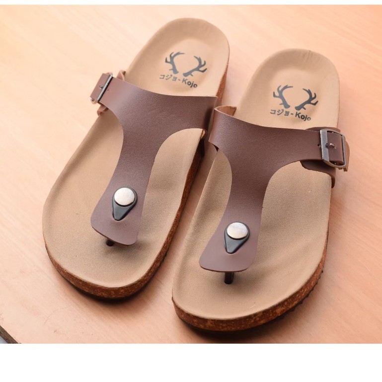 TERBARU Sandal Casual Pria Kulit Syintetic Sendal Cowok Keren Original Distro Santai Jalan Hangout