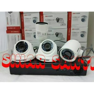 PROMO PAKET CCTV HIKVISION 4 CAMERA 2MP TURBO HD ( Komplit tinggal pasang )