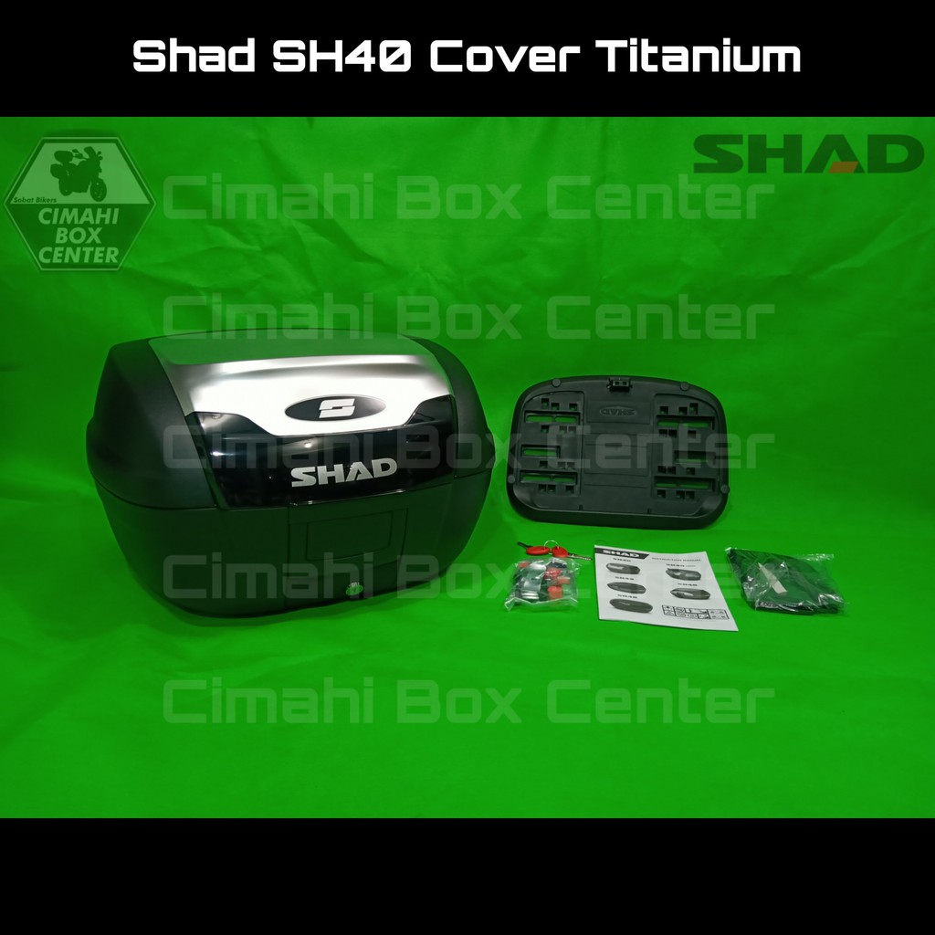 Top Box SHAD SH40 Cover Titanium cocok untuk NMAX ADV 150 Beat Vario PCX
