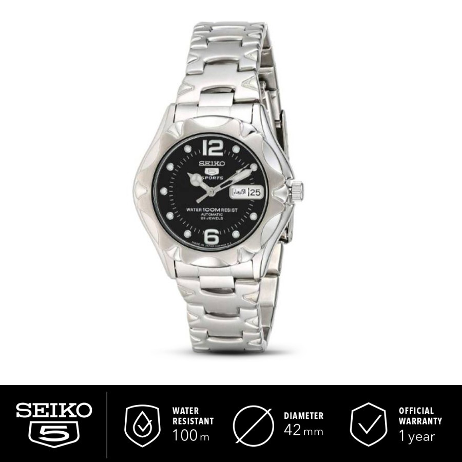 Jam Tangan Pria Seiko 5 Sports SNZ453 Automatic Stainless Original