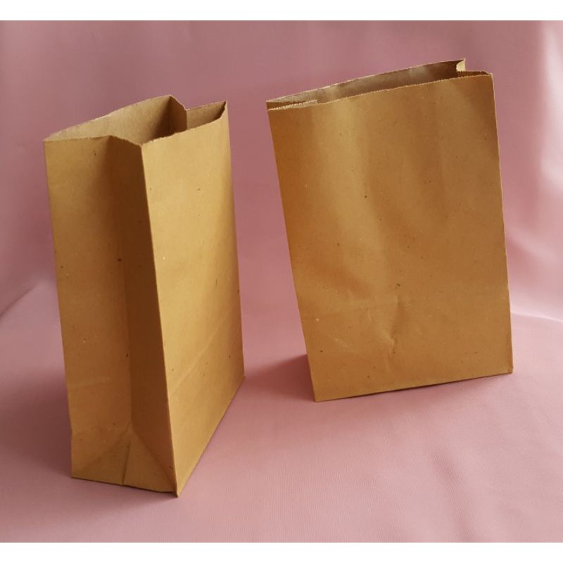 

Paper Bag - Kantong SOS - Coklat Polos Tahan Air dan Minyak 12x6x18 cm isi 100