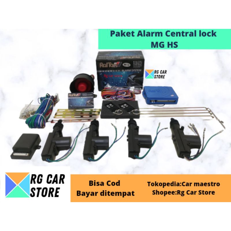 PAKET ALARM MG HS MEREK RAITON+CENTRAL LOCK ORIGINAL