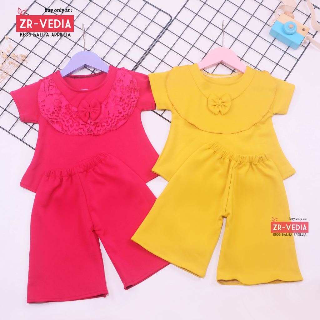 Set Kylie Anak uk 1-4 Tahun / Setelan Atasan Bawahan Kulot Perempuan Baju Perempuan Import