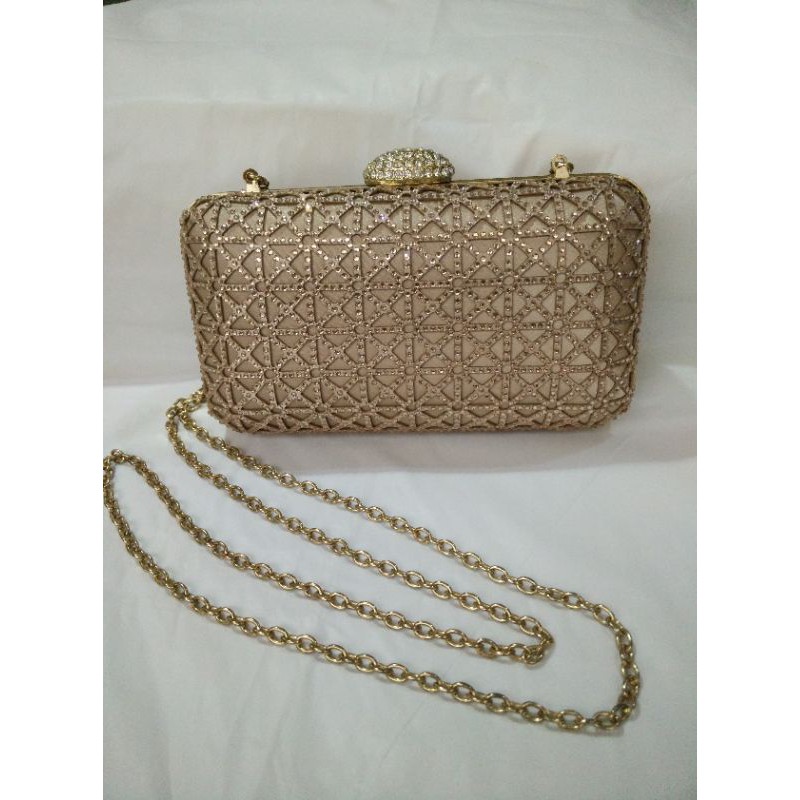 Rose Gold Clutch Bag by Yongki Komaladi ✨PRELOVED✨
