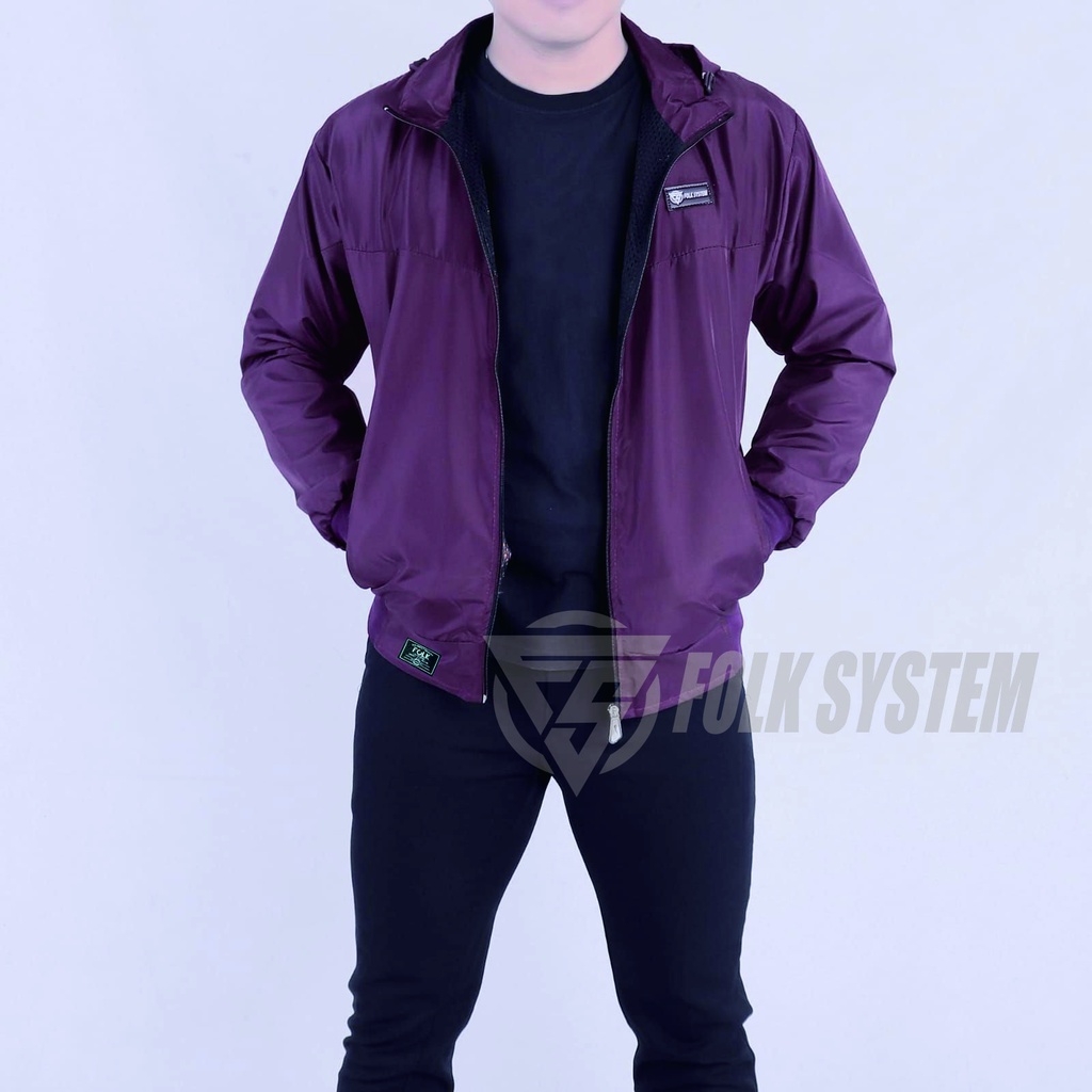 Jaket parasut pria windrunner original folksystem