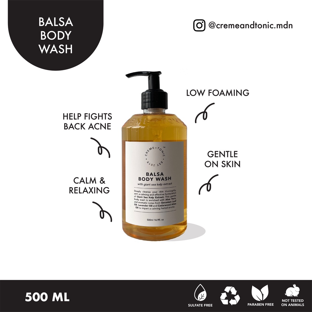 Jual Creme and Tonic Body Wash BALSA 500ML (Back Acne, Sensitive