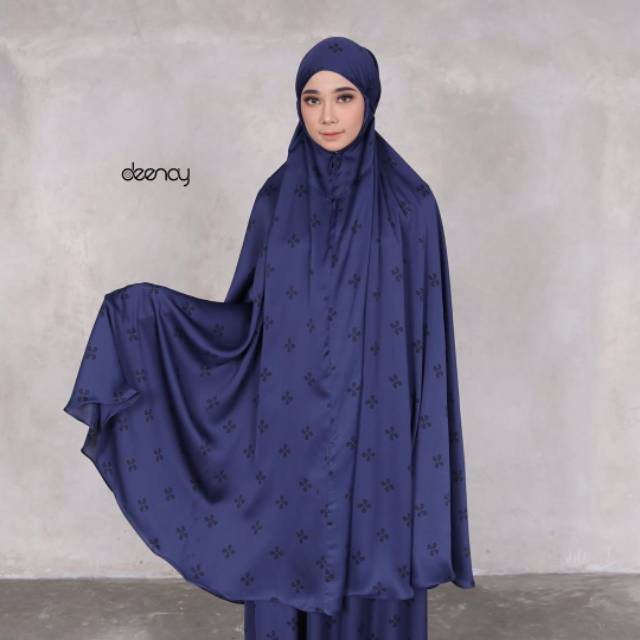 Mukena Deenay Monogram Navy Original