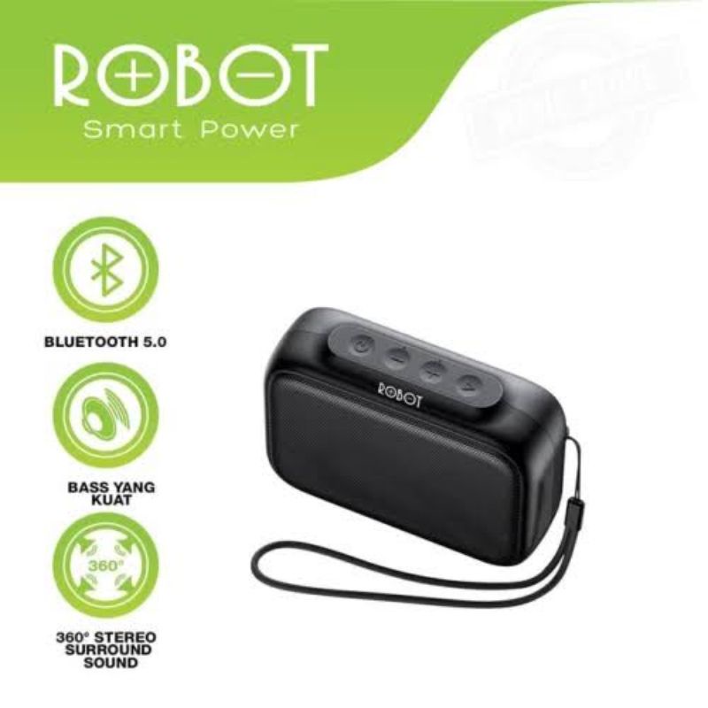 Speaker Bluetooth Robot RB100 speaker aktif mini portable black