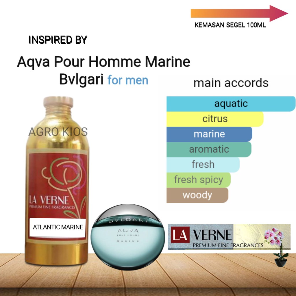 EAU DE BVLGARI PARFUME AQVA MARINE - ATLANTIC MARINE 100ml BY LAVERNE NON ALKOHOL