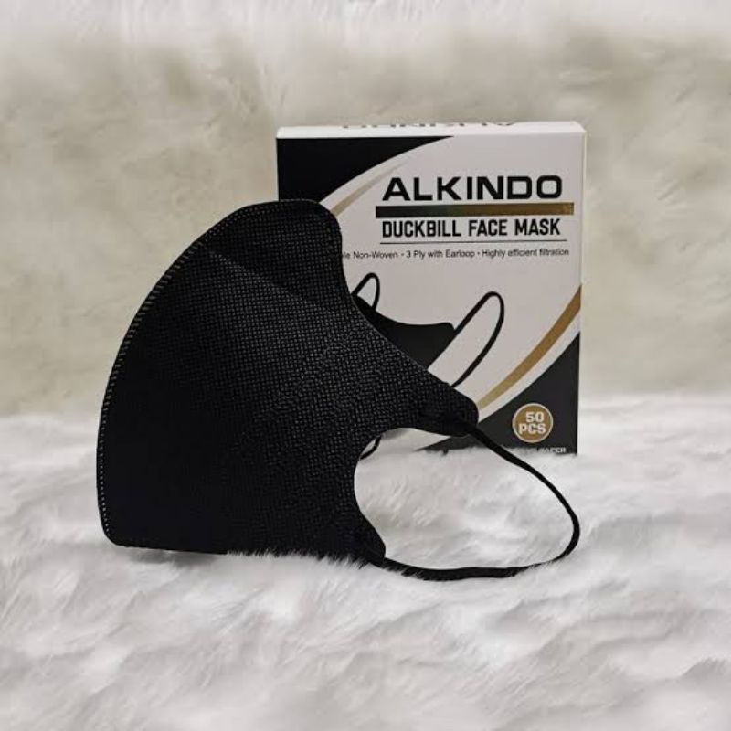 Masker duckbill alkindo warna hitam 50pcs