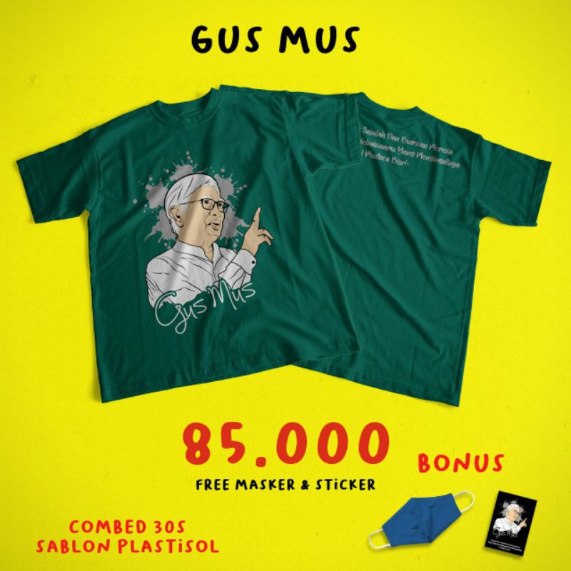 Kaos Gus Mus. Kaos Santri. Kaos Murah. Kaos Muslim