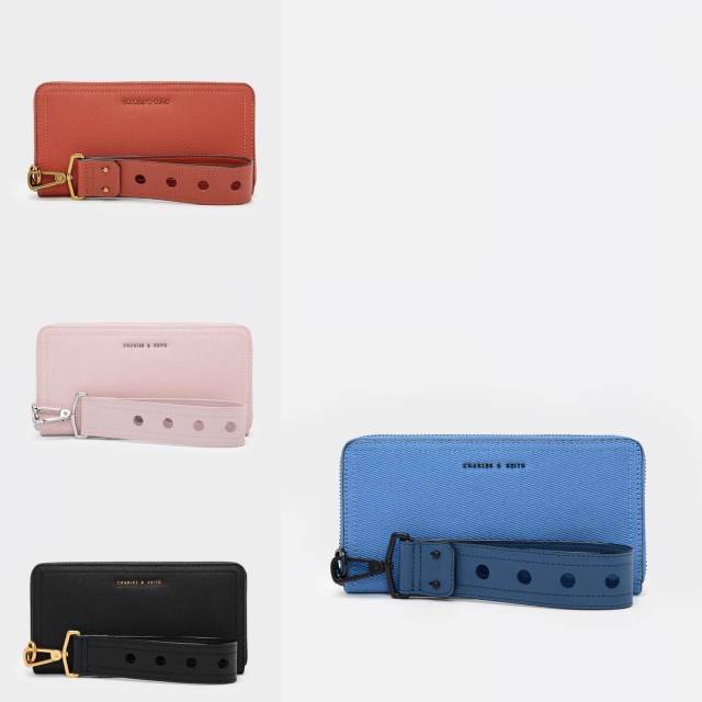 CK Cut out detail wristlet strap wallett