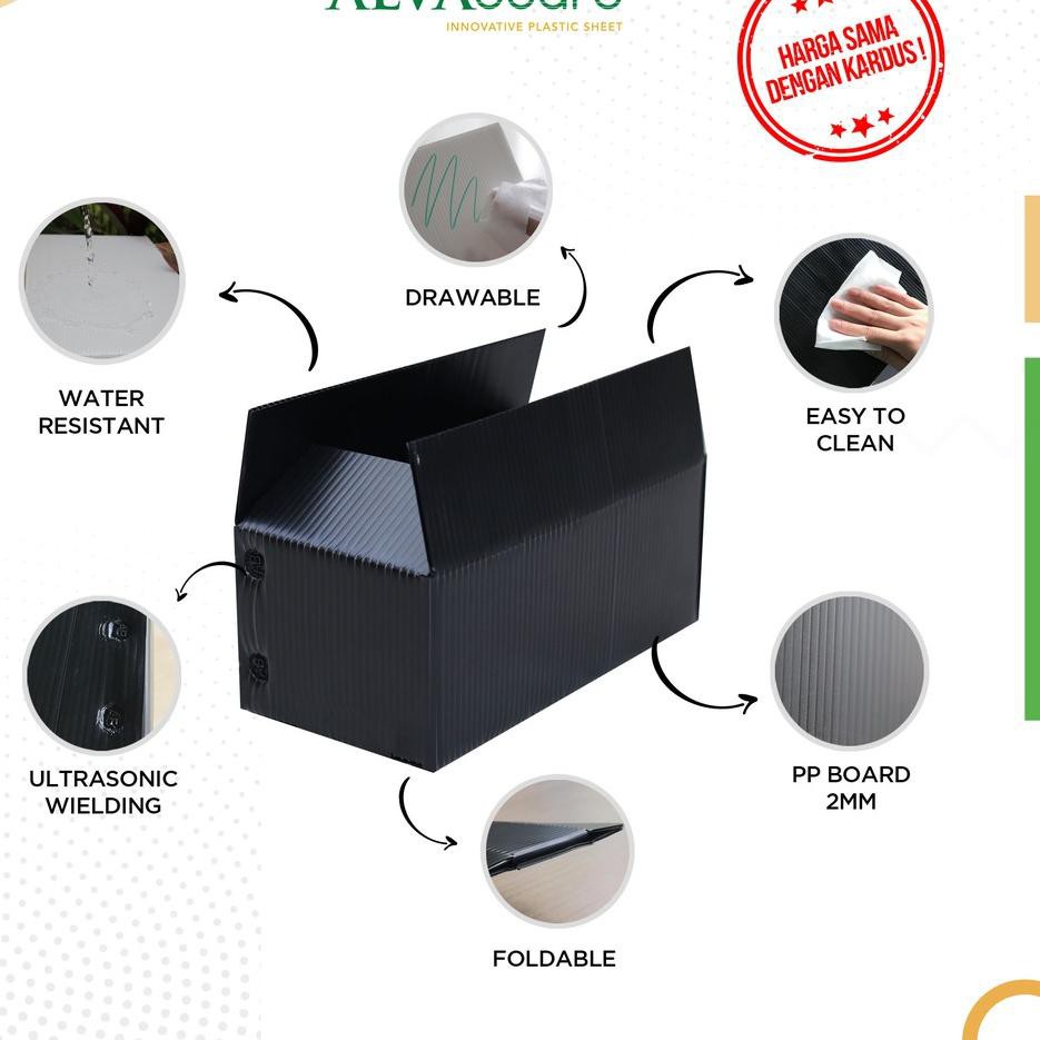 

New KARDUS PLASTIK ALVABOARD, KOTAK PENGIRIMAN, BOX PINDAHAN UKURAN 600 X 400 X 300 mm