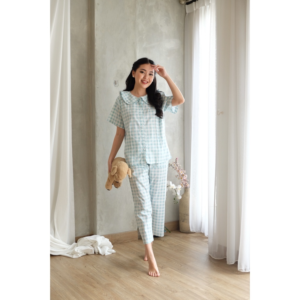 Dilys Pajamas Set - Atasan Celana Baju Tidur Setelan Wanita