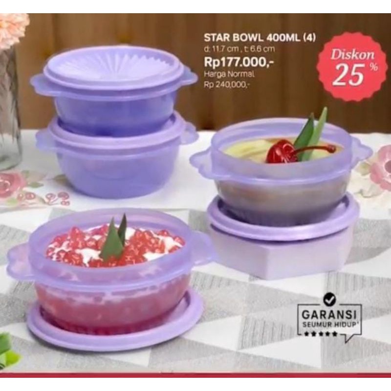 star bowl (toples plastik) tupperware promo agustus 2022
