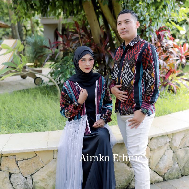 Baju tenun couple - baju tenun - baju couple - couple tenun - couple etnik - set couple tenun - baju kondangan - baju prrwedd