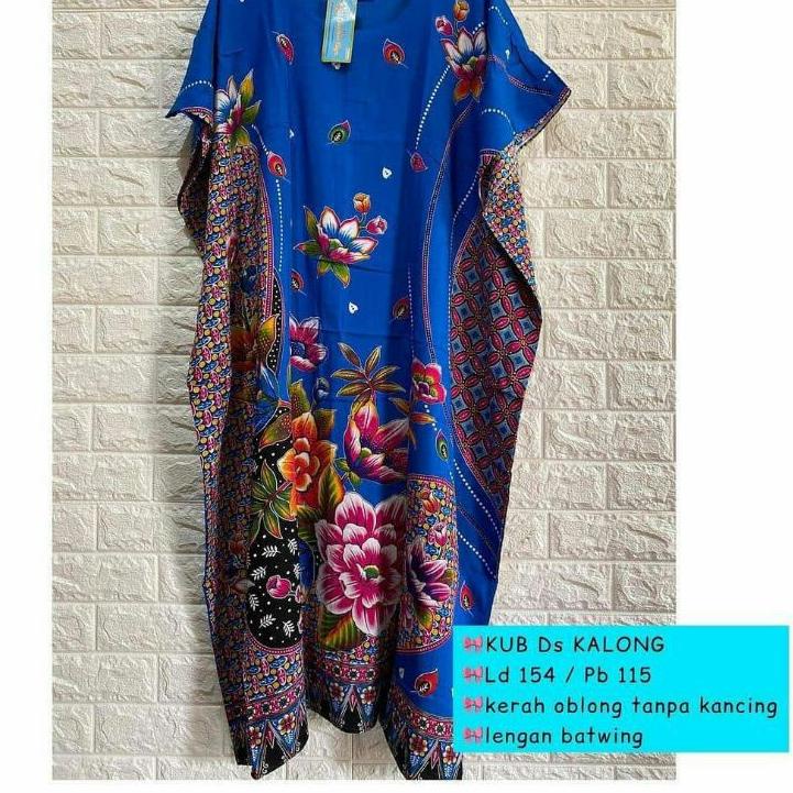 [KODE B06WK] Daster Kalong Jumbo kencana ungu Lebel Biru Ld.154 asli Batik kencana ungu Motif kalela