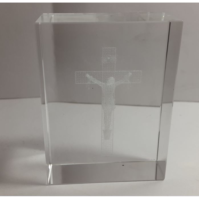 Pajangan Yesus kristus di kristal kaca pajangan rohani pajangan kaca pajangan kristal mahal unik