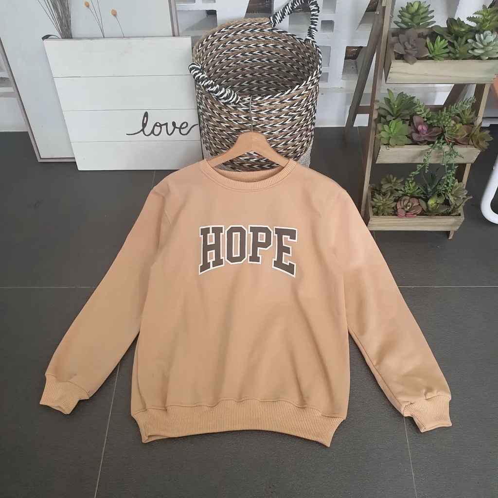 HOPE SWEATER / Sweater Terbaru / Sweater Terlaris / Sweater remaja / Sweater distro / Sweater oversize / Sweater crewneck oversize / Sweater terbaru unisex / Sweater Remaja Kekinian / Sweater Unisex / Sweater Cewe Cowo