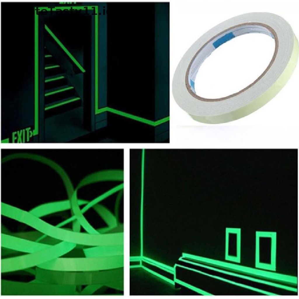 (TasteTasty) Stiker Tape Glow In The Dark Fluorescent DIY Untuk Peringatan Keamanan Malam Hari