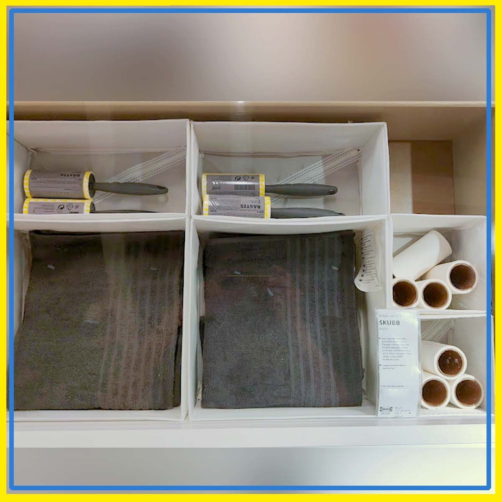 RB Storage Box Organizer Lemari pakaian Kotak set isi 6 Sekat Laci Skubb