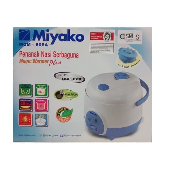 Termurah! Rice Cooker Miyako Mcm-606-A / Magic Com 0.6l / Penanak Nasi Serbaguna Magic Warmer