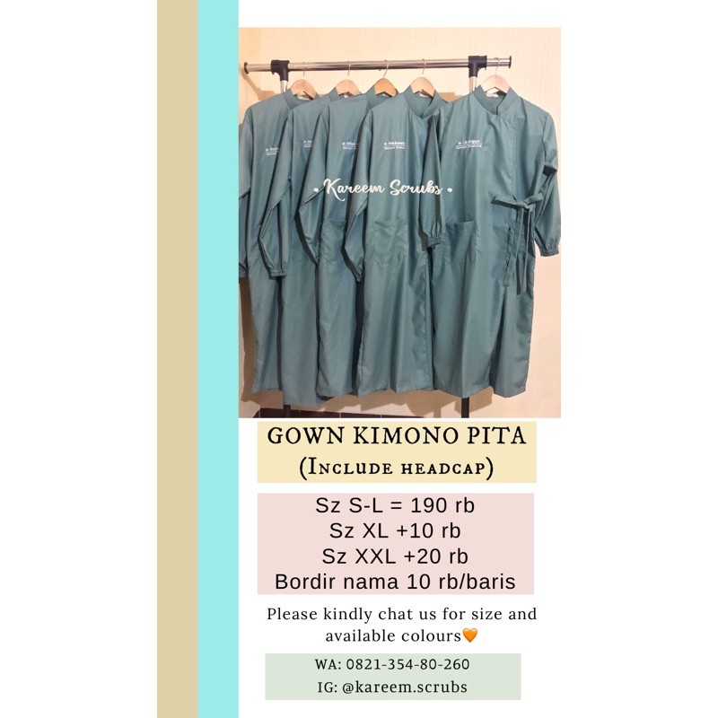 GOWN KIMONO MEDIS / GOWN OK KIMONO / GOWN MEDIS