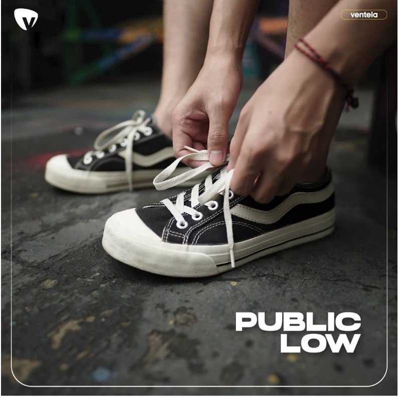 ventela public low black white