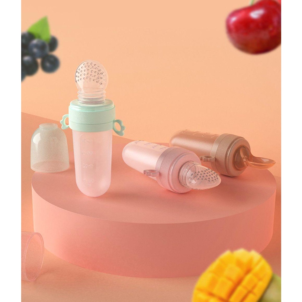 [Elegan] Botol Susu Bayi Aman Anak Tempel Makan Bayi Hadiah Silicone Child Utensil Newborn Child Nipple