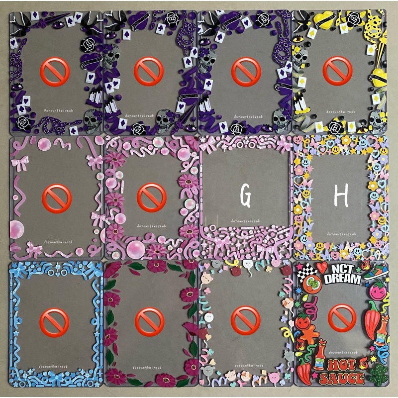 [탑꾸] decorated ultra pro premium toploader - hot sauce, flowers, ribbons deco toploader