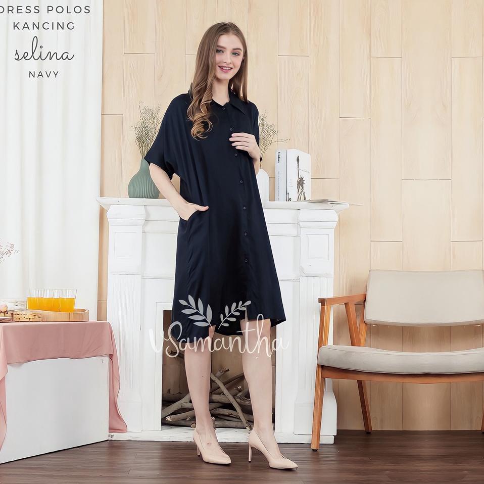 LULA HOME DRESS WANITA BUSUI FULL KANCING DEPAN HIDUP BUMIL KEKINIAN MODEL KOREA REMAJA MIDI PIYAMA 