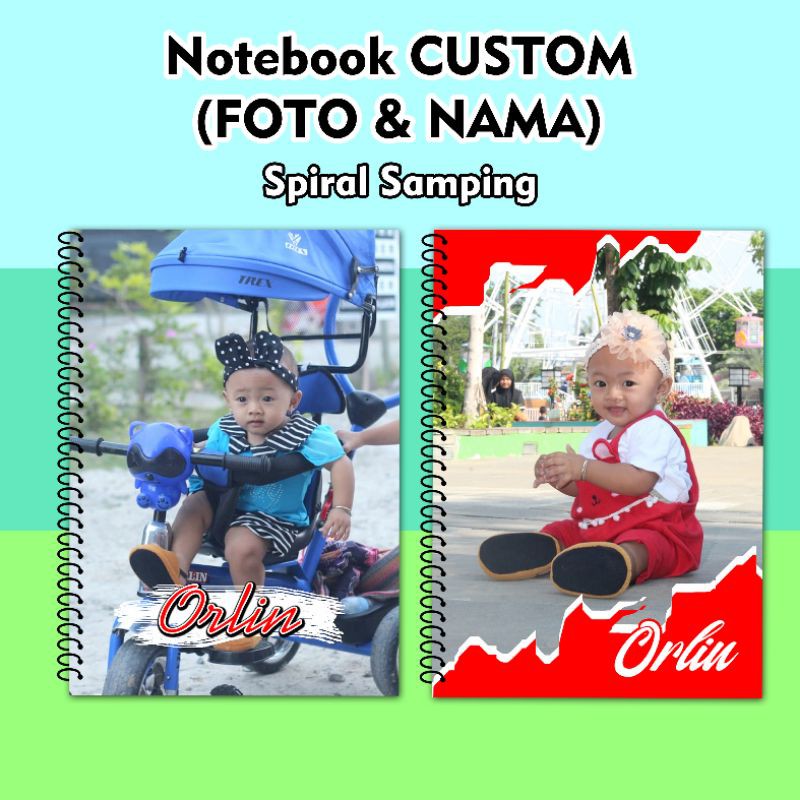 

Notebook A6 CUSTOM (foto&nama) spiral samping