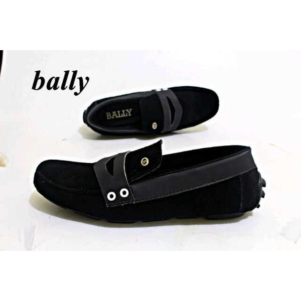 Sepatu Casual Pria Bally Slop Kulit Suede (Sepatu Santai, Sepatu Jalan, Sepatu Kulit, Sneaker, Slip