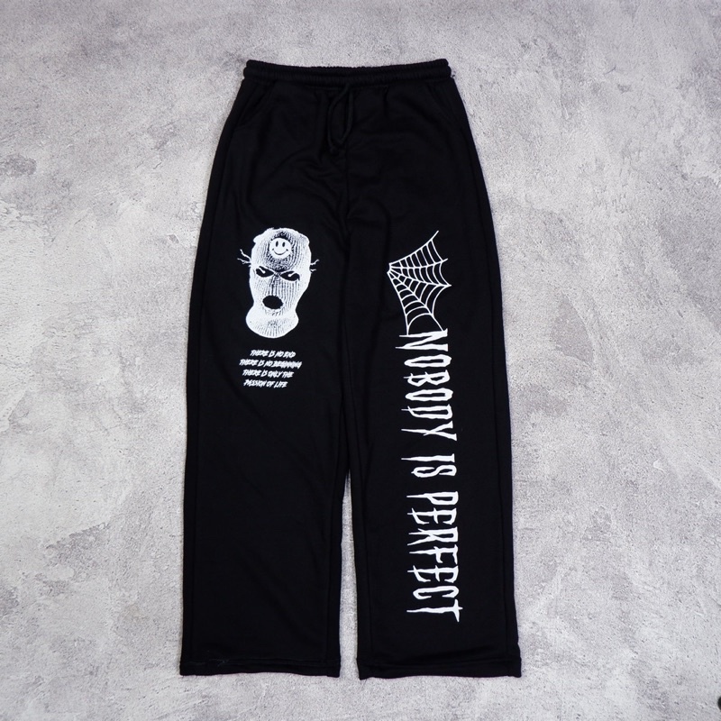 longpant black / graphic chino longpants / sweatpants