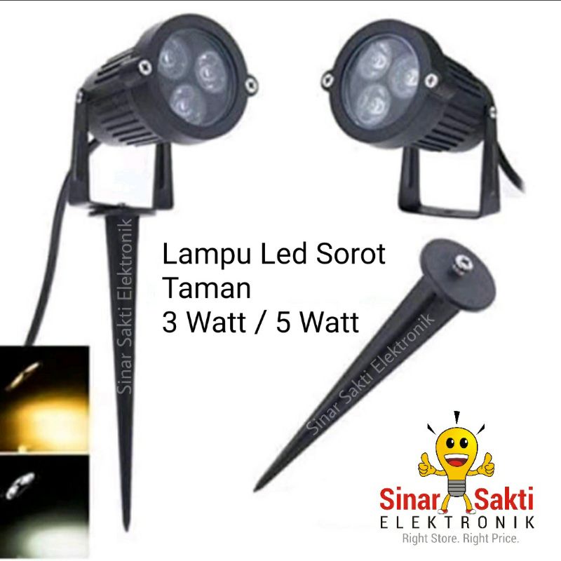 Lampu Led Sorot Tembak Taman LED 3 5 Watt 3W 5W Tancap 3Watt Mata Outdoor