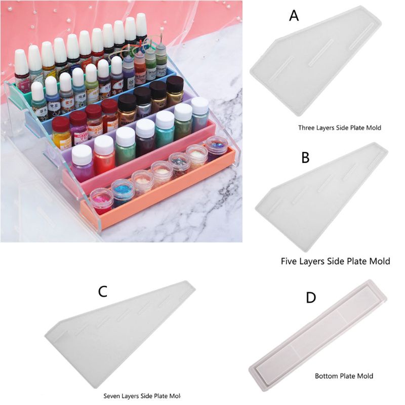 SIY  Jewelry Resin Pigment Bottles Storage Silicone Resin Molds Bottle Display Rack Trays Epoxy Casting Molds Art Craft Tools