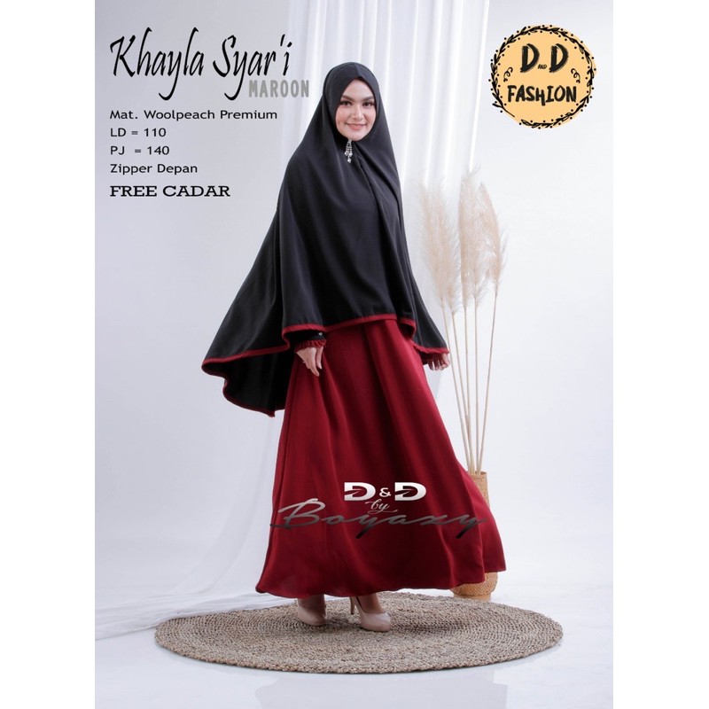 Gamis Khayla Syar’i Busana Muslim By D&D Moslem Fashion