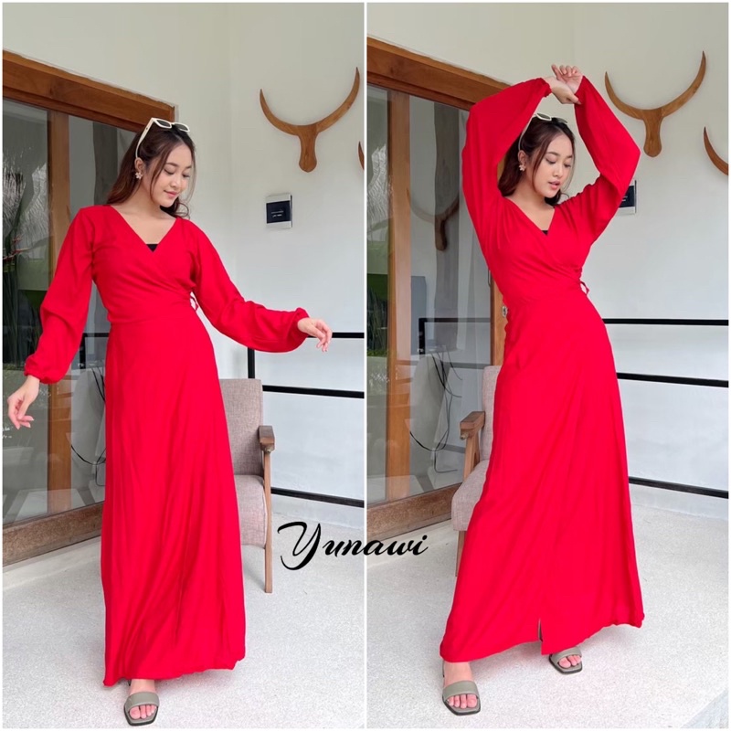 dress pantai kimono panjang dress pantai hijab