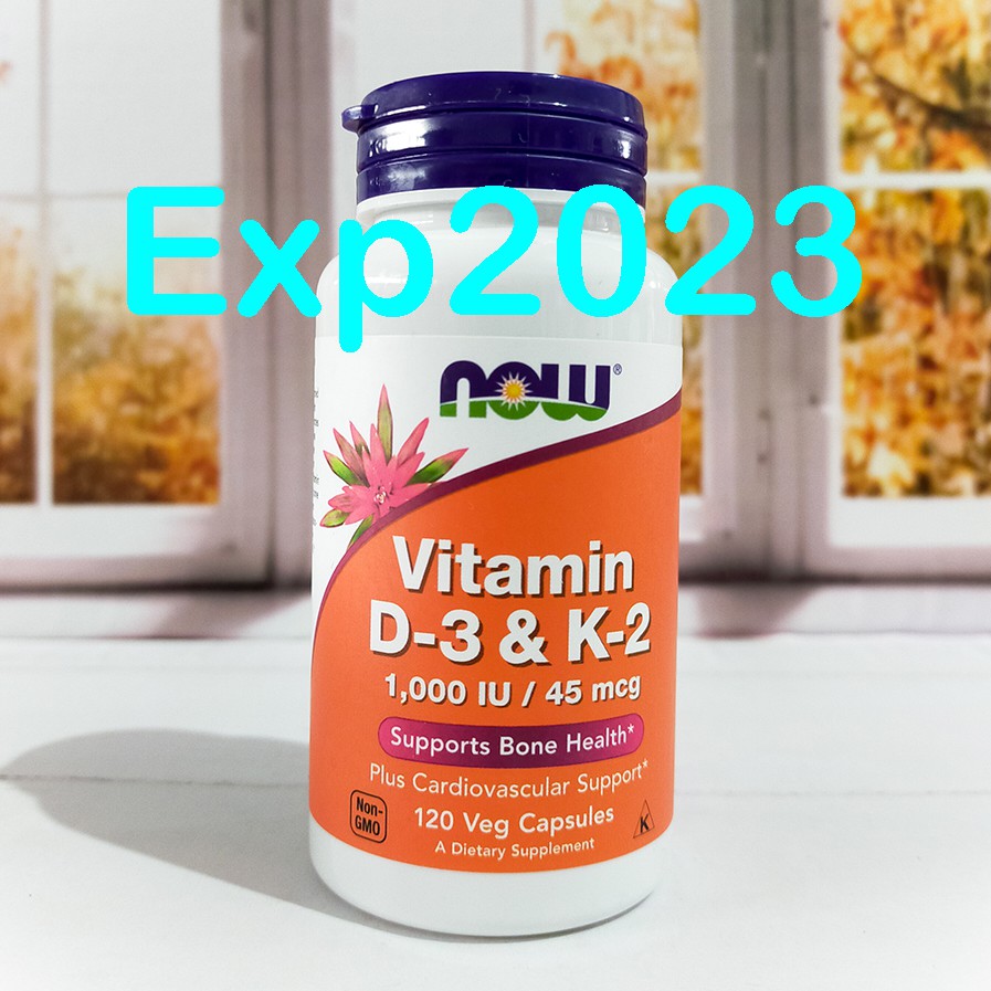 Jual Now Food Foods Vitamin D3 D3 and K2 K2 1000 IU iu 45 mcg 120 veg