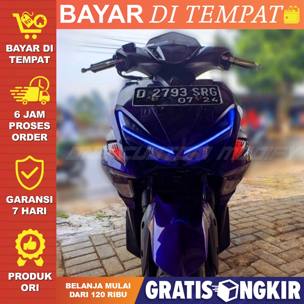 LAMPU ALIS DRL AEROX 155 LAMPU SENJA LED AEROX OLD SATU SET SIAP PAKAI