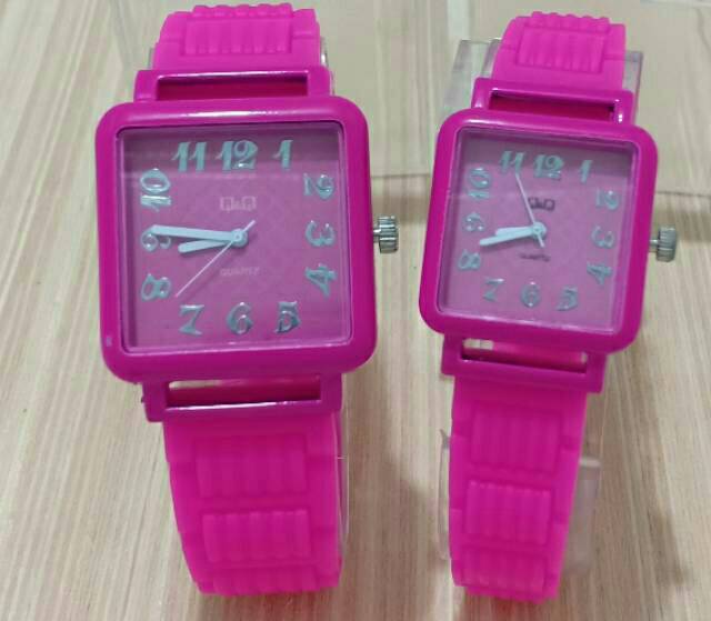 Cod Bayar Ditempat Jam Tangan Pria/Wanita Q&amp;Q Kotak Angka / Ready 6 Warna