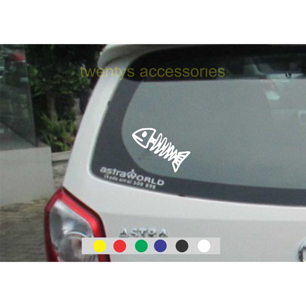 sticker ikan sticker kaca mobil belakang
