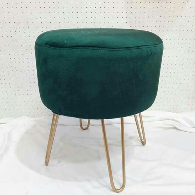 STOOL BULAT KAKI BESI, NYAMAN, EMPUK, KUAT FREE ONGKIR/INVOICE